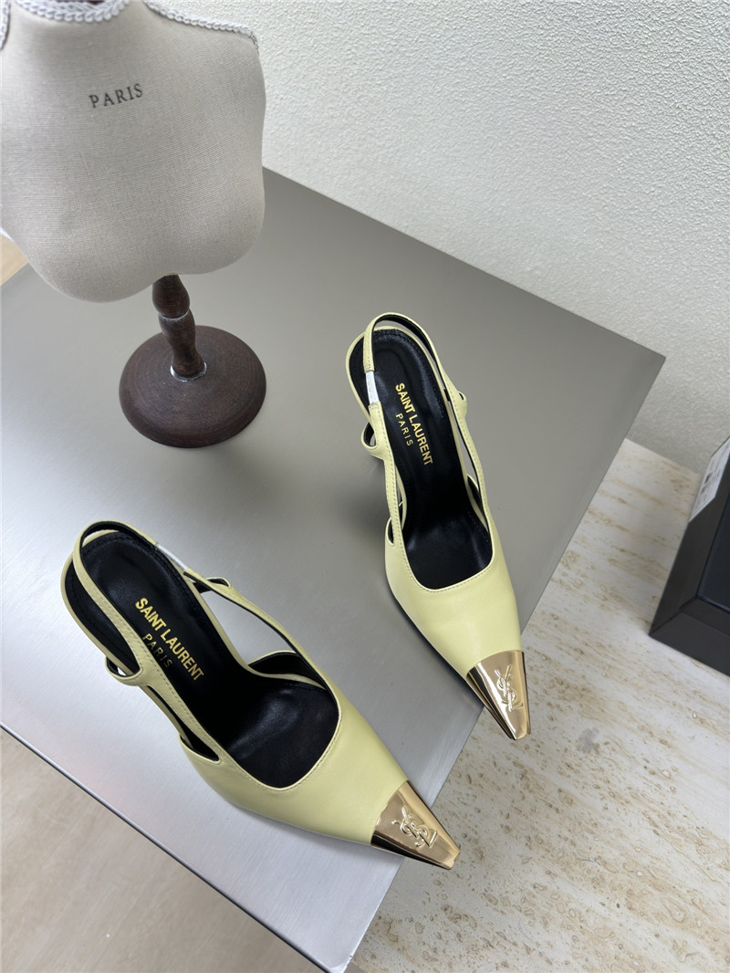 Y51 jeanne slingback pumps beige smooth leather