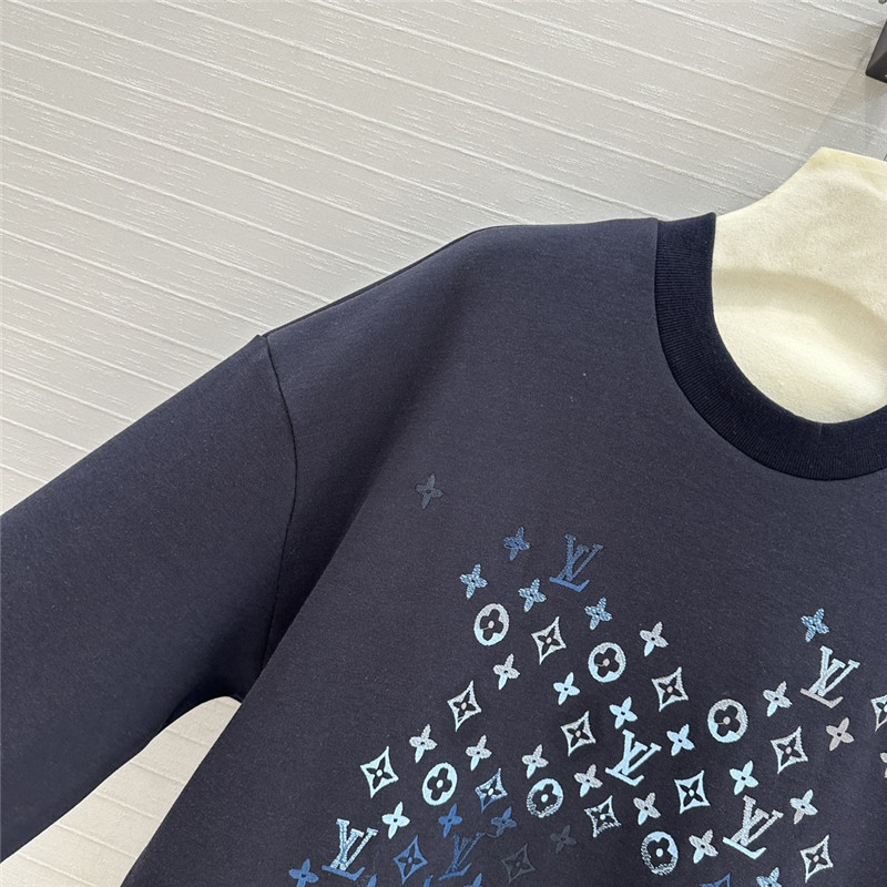 LV Navy Gradient Aurora Monogram Sweatshirt