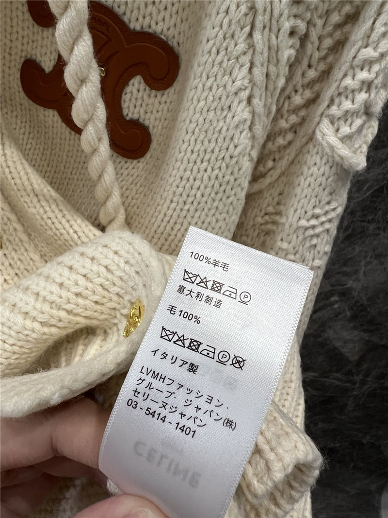 Ce1i*e hooded cable-knit cardigan off-white
