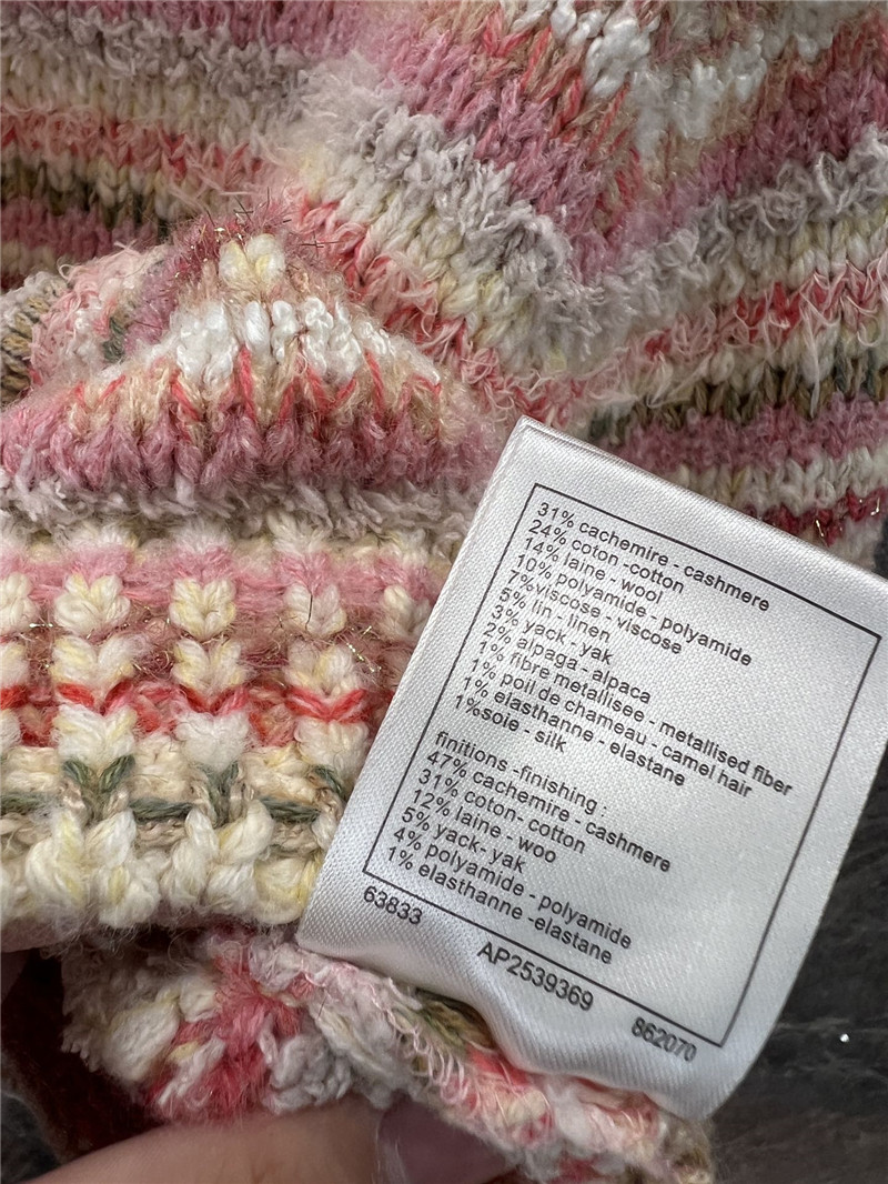 Ch**el striped knitted coat