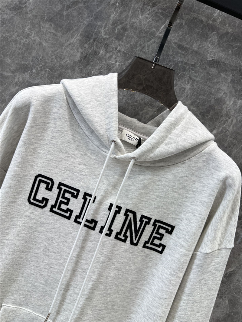 Ce1i*e logo print jersey hoodie in off-white