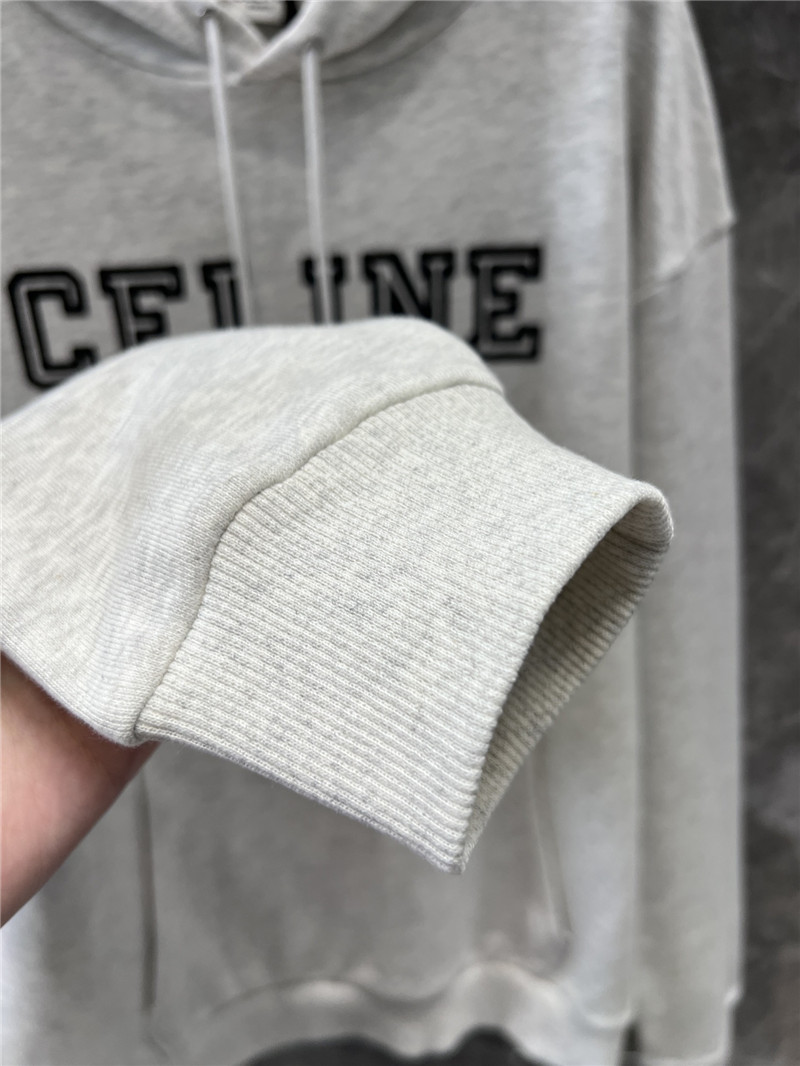 Ce1i*e logo print jersey hoodie in off-white