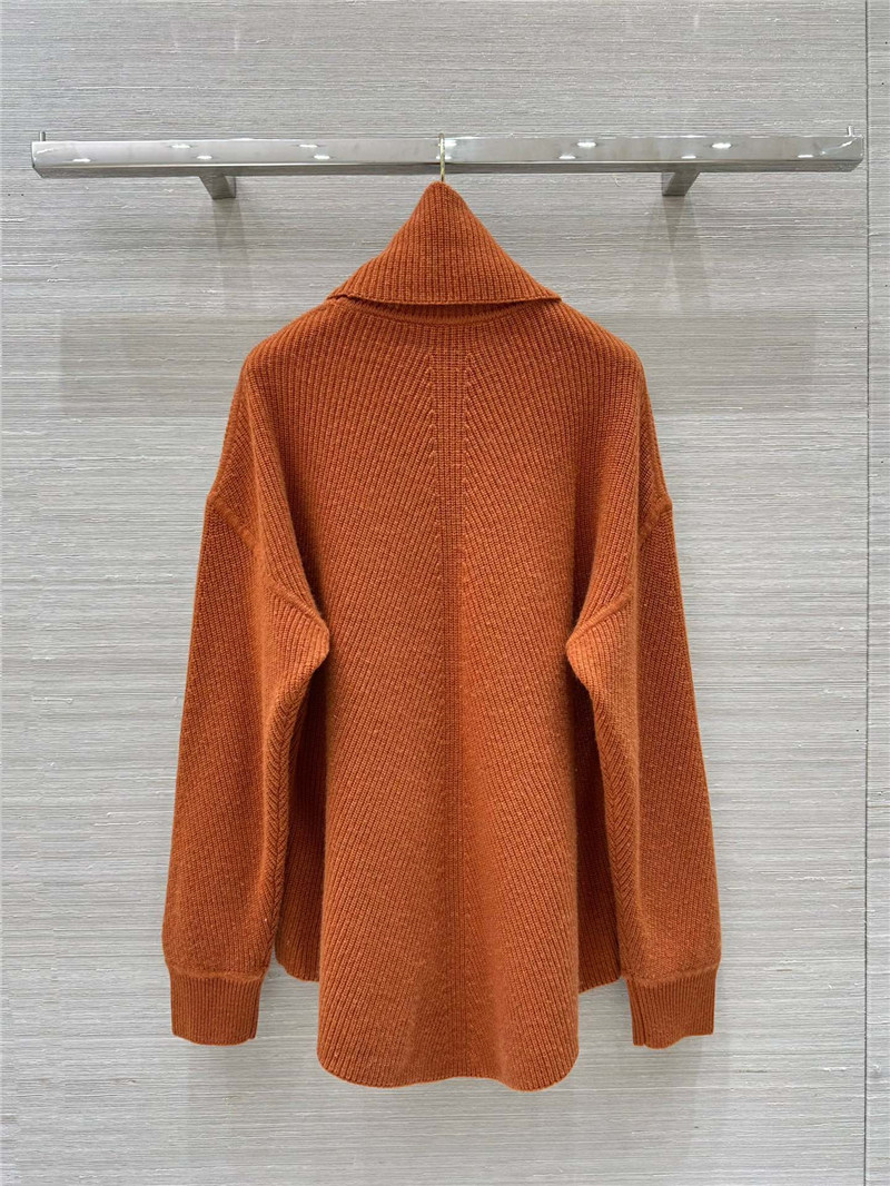 H**me5 orange cashmere turtleneck sweater