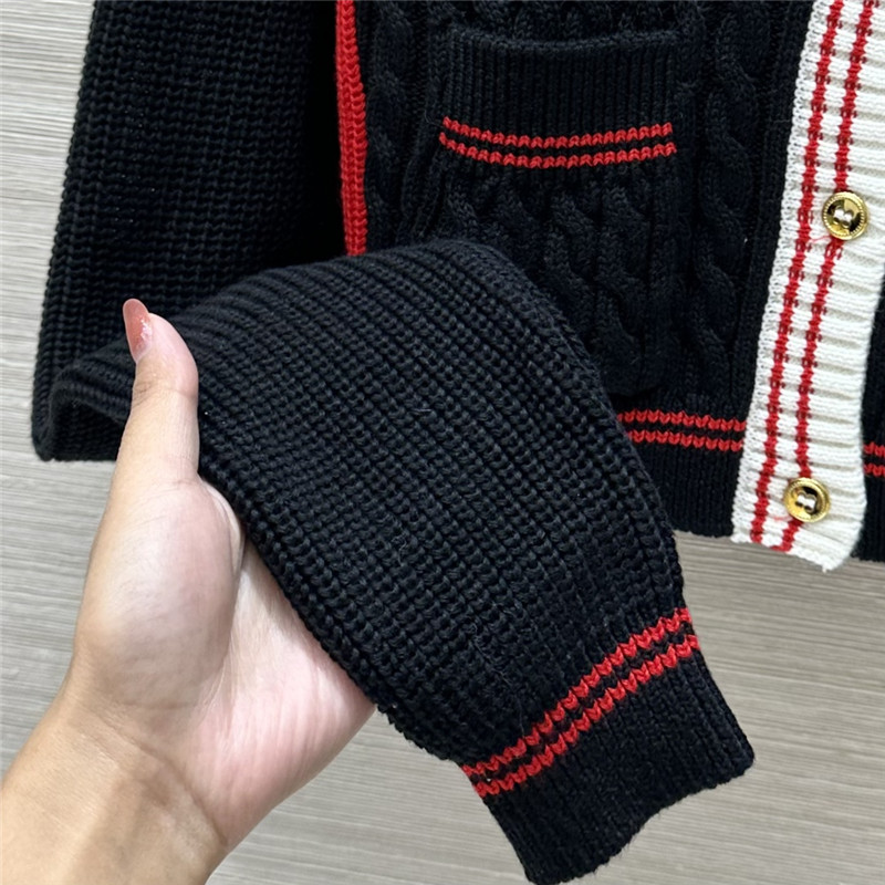 Miu Miu Sailor Collar Cardigan Black