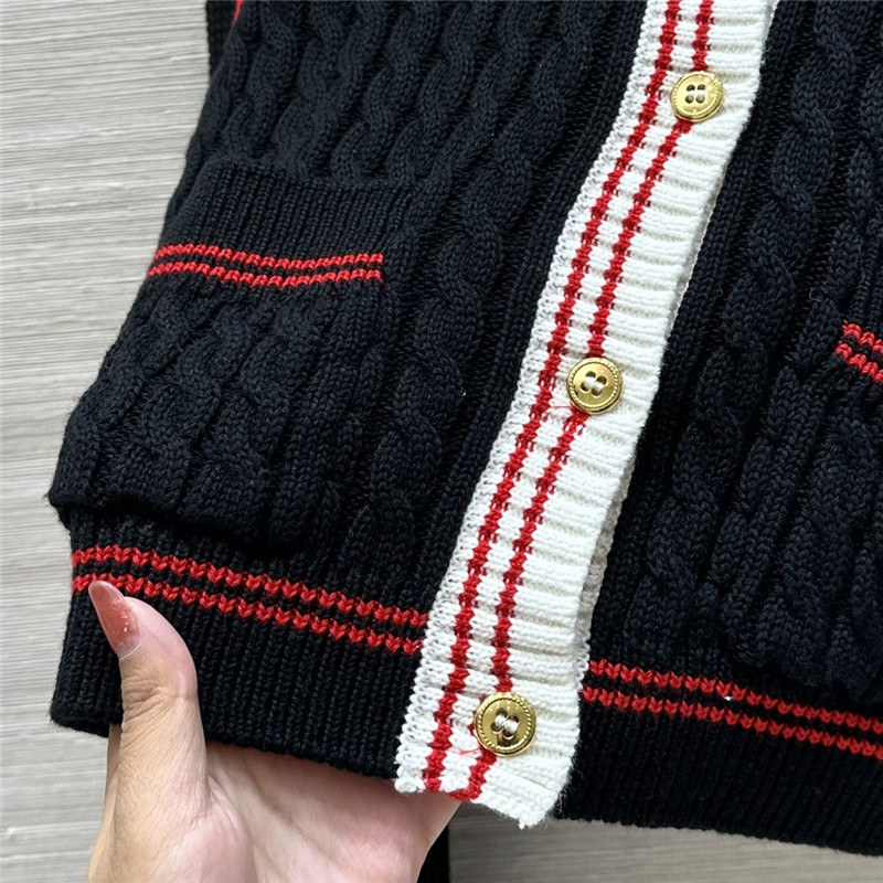 Miu Miu Sailor Collar Cardigan Black