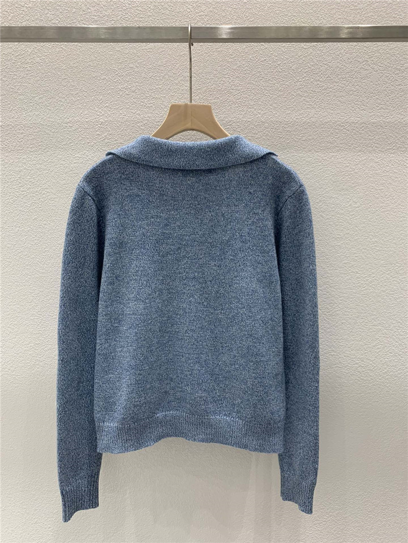 Va1e*ntin0 blue v-neck cardigan with logo