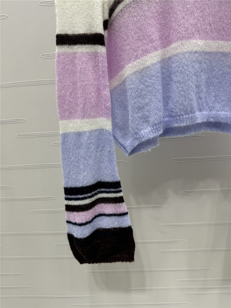 L0ew* logo-embroidered striped mohair sweater