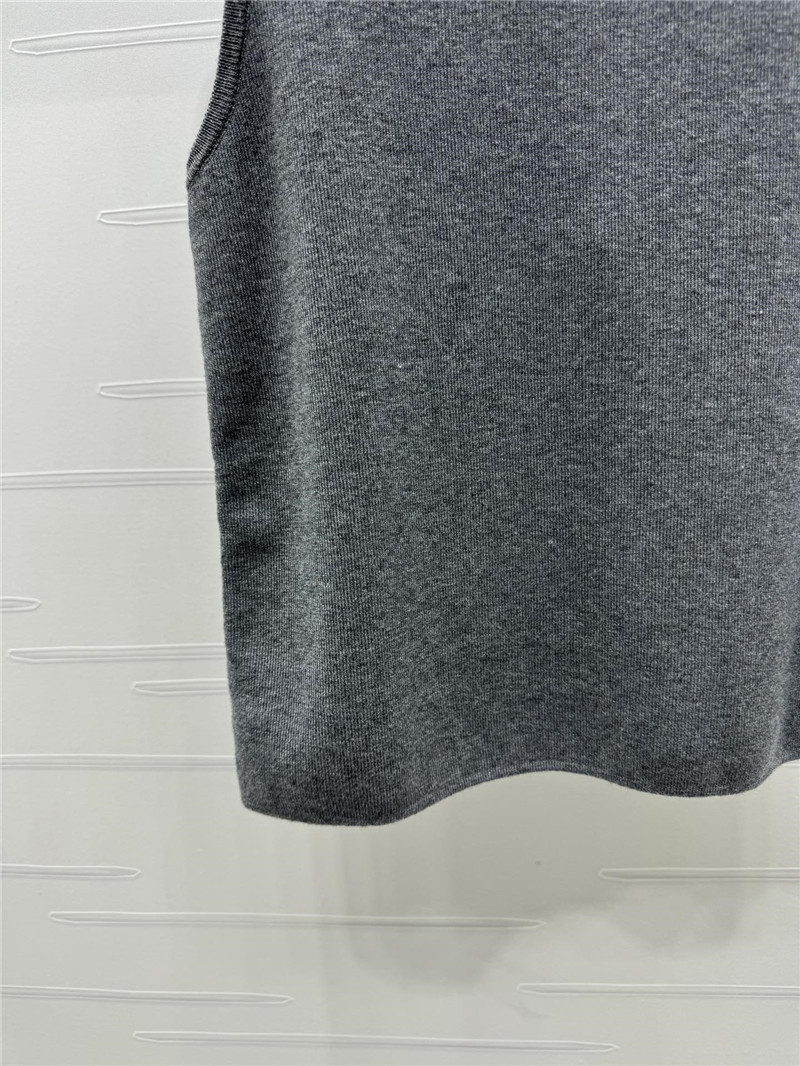 F**di grey sleeveless mock neck top