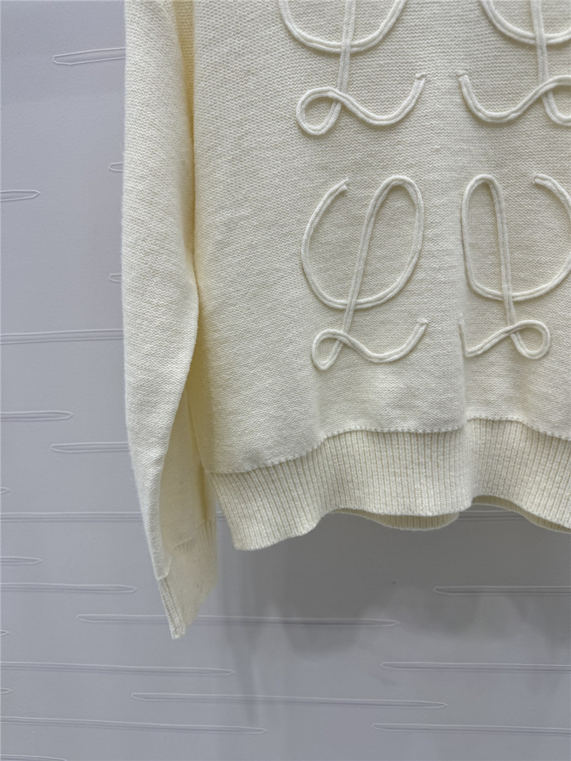 L0ew* anagram wool blend sweater white