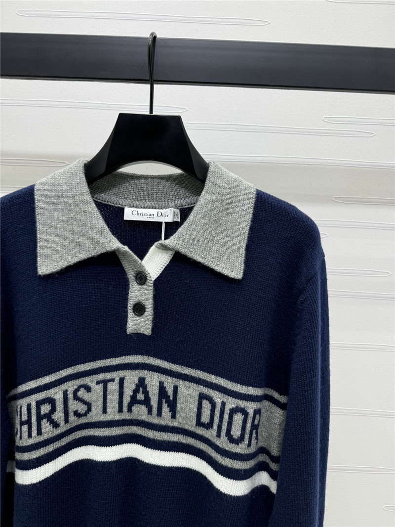 D10r contrast long sleeve polo shirt