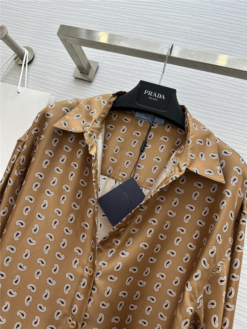 Pra*a silk printed shirt