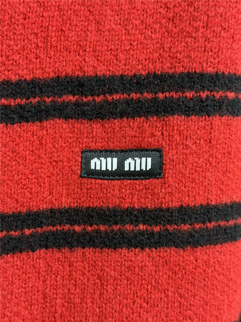 Miu Miu Shetland Knit Cardigan Red