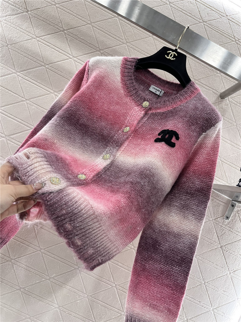 Ch**el gradient pink/purple cardigan