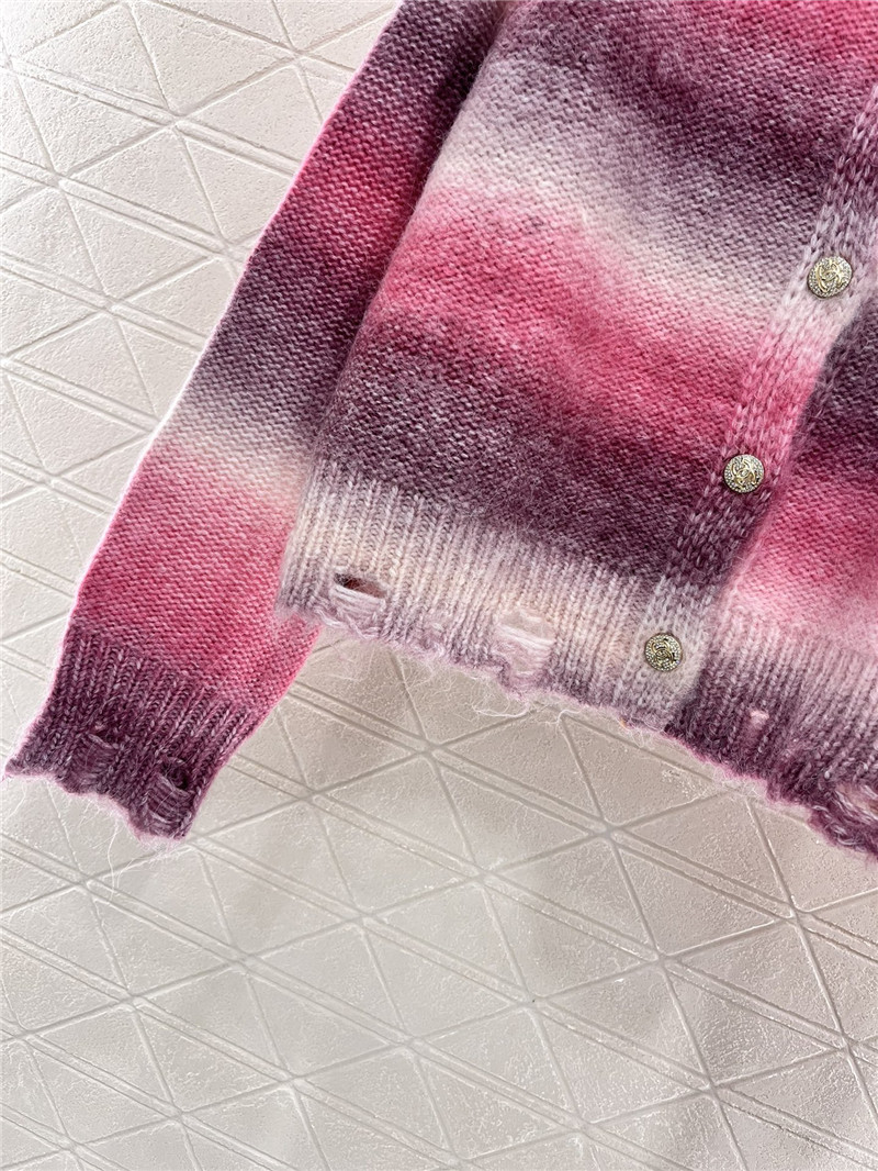 Ch**el gradient pink/purple cardigan