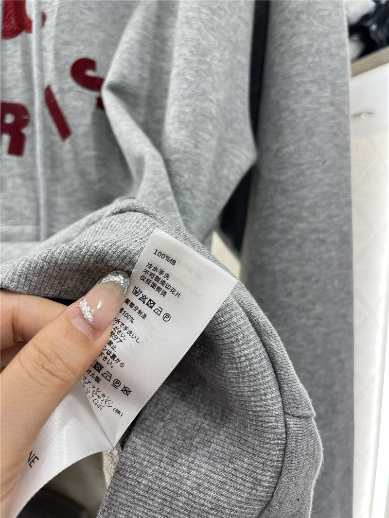 Ce1i*e triomphe cotton fleece hoodie grey