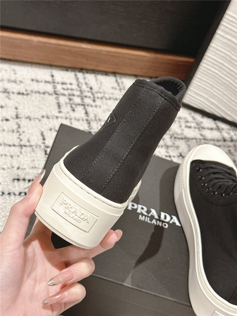 Pra*a high-top canvas sneakers
