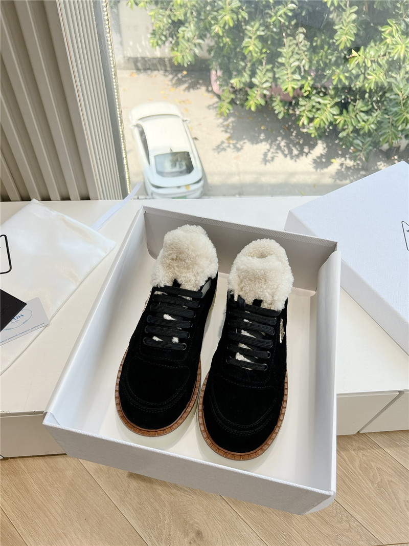 Pra*a lace-up winter platform sneakers black