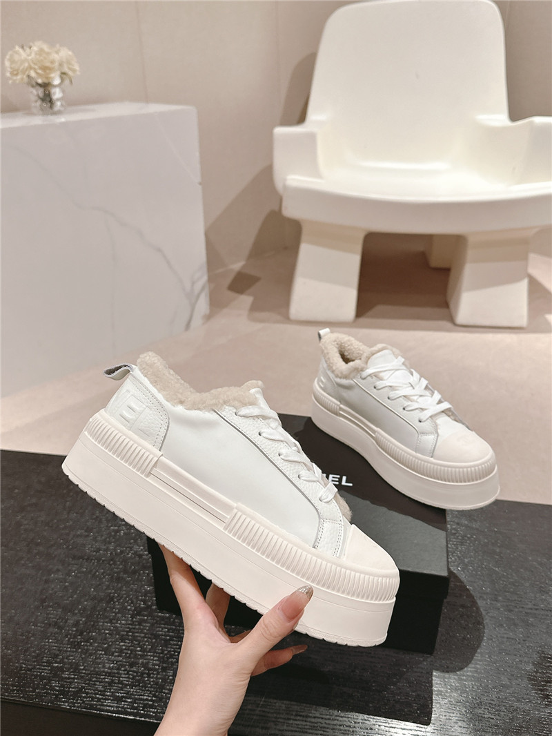 Ch**el winter lace up platform sneakers