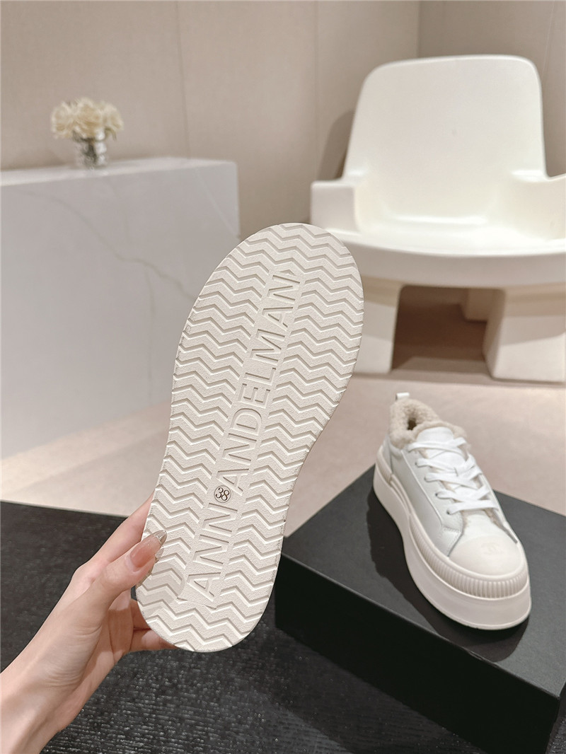 Ch**el winter lace up platform sneakers