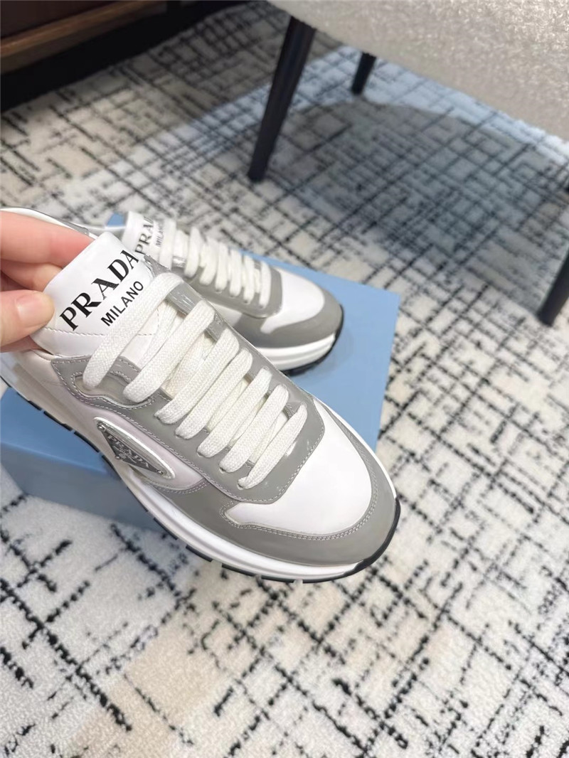 Pra*a prax 01 leather sneakers white gray