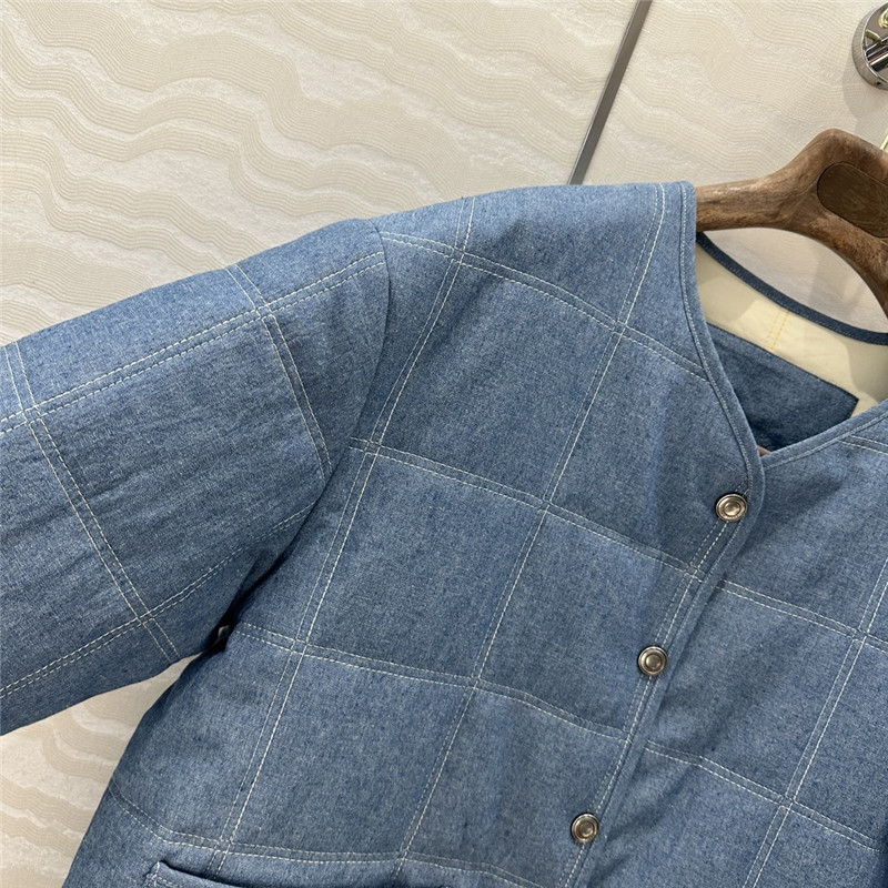 L0r0 P1ana collarless cotton jacket