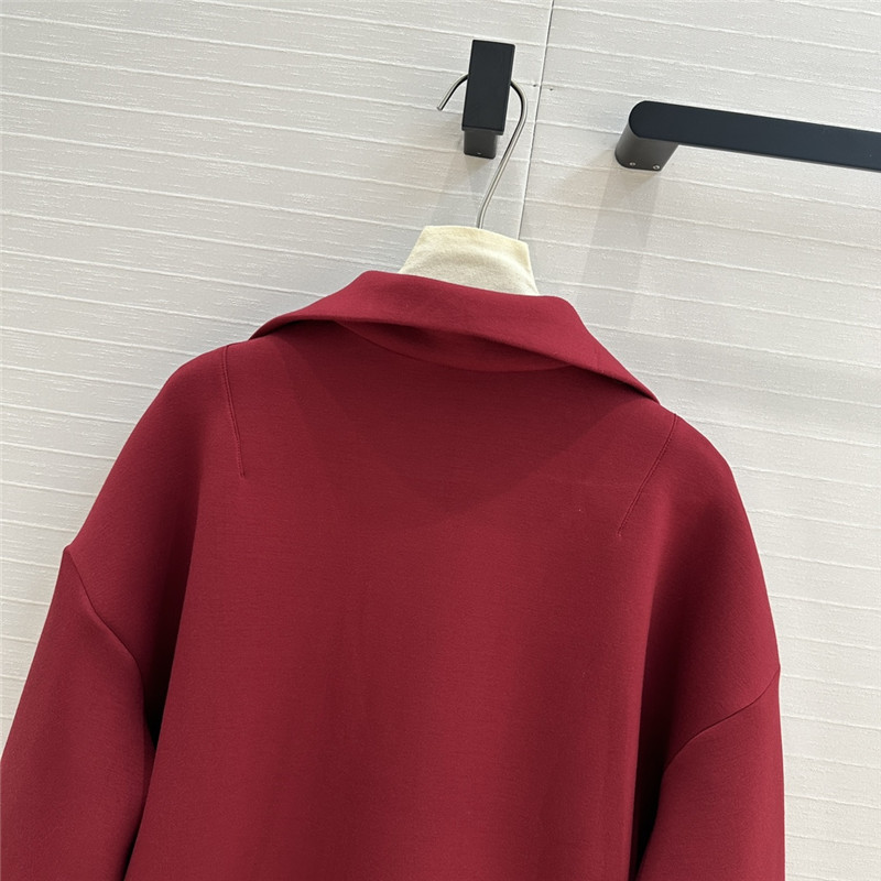 Gvc*1 embroidered stretch-jersey sweatshirt in red