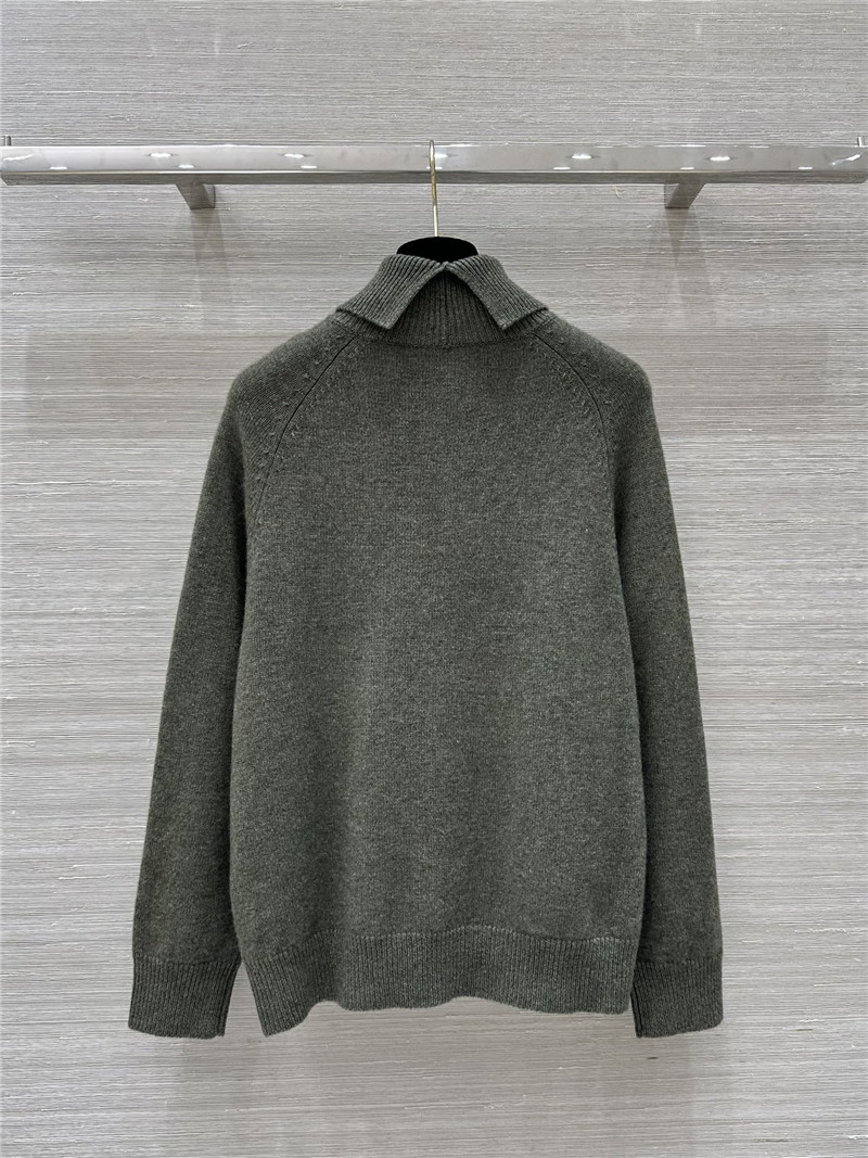 F**di cashmere turtleneck sweater grey