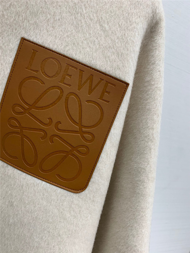 L0ew* hooded wool coat