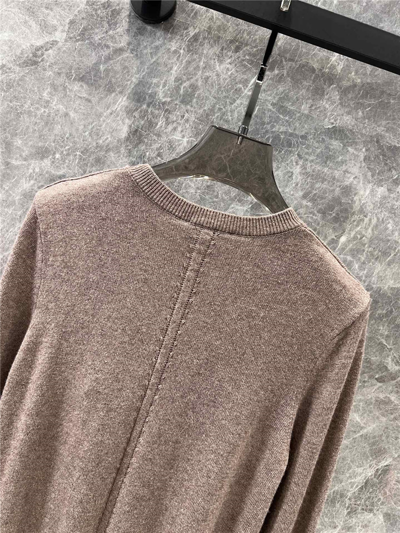 Y51 openwork cashmere sweater taupe
