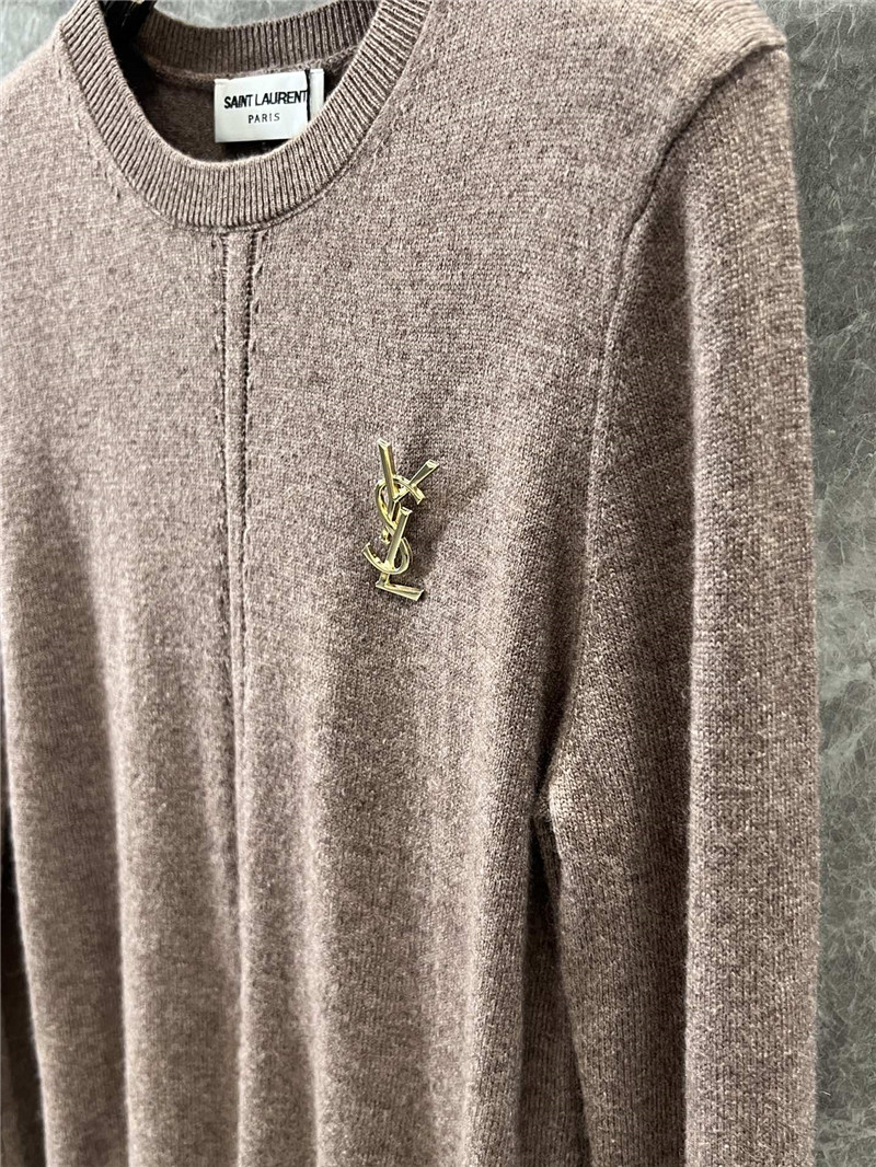 Y51 openwork cashmere sweater taupe