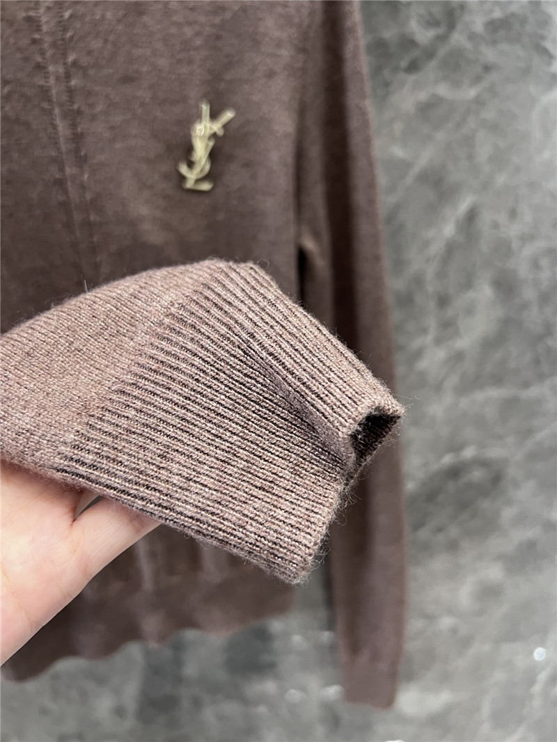 Y51 openwork cashmere sweater taupe