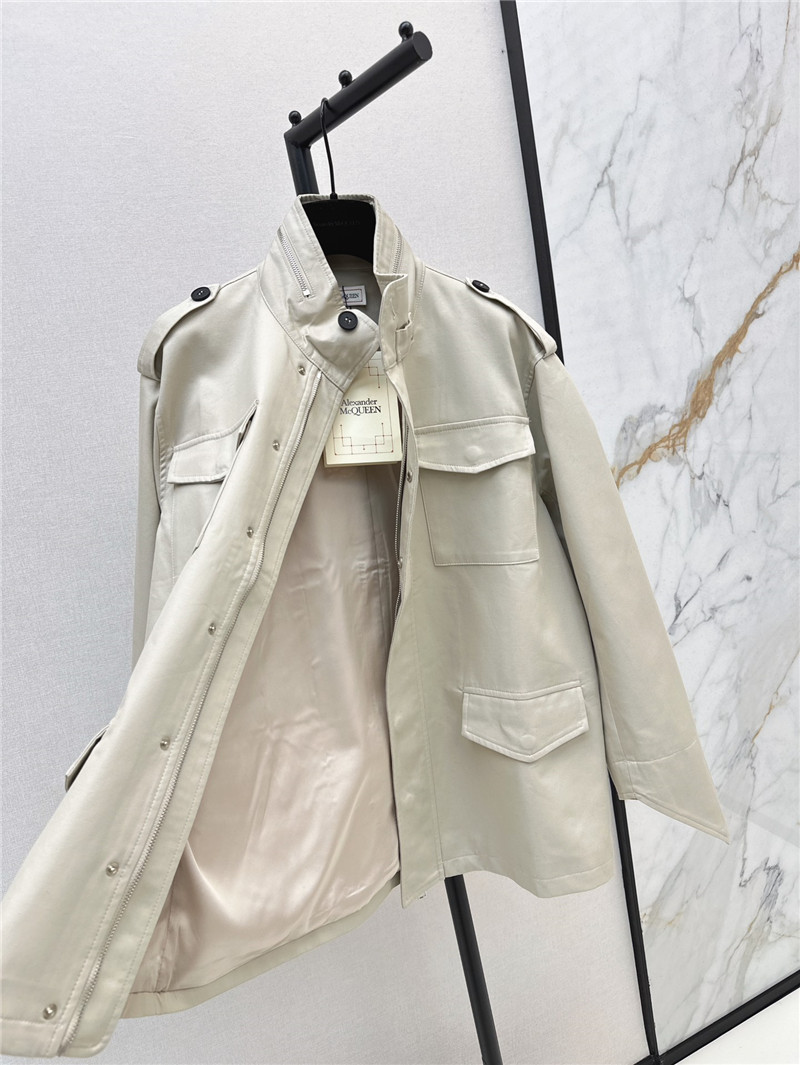 a1exa*der Mcqv*en stand collar trench coat