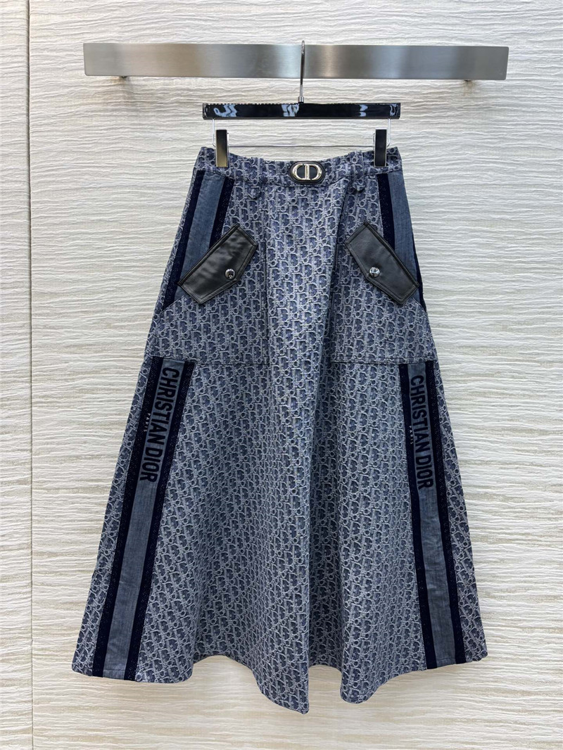 D10r denim long skirt