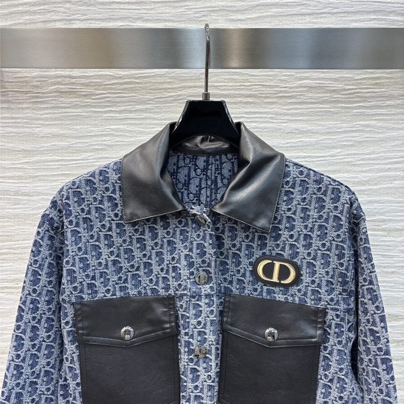 D10r navy blue patterned denim belted dress