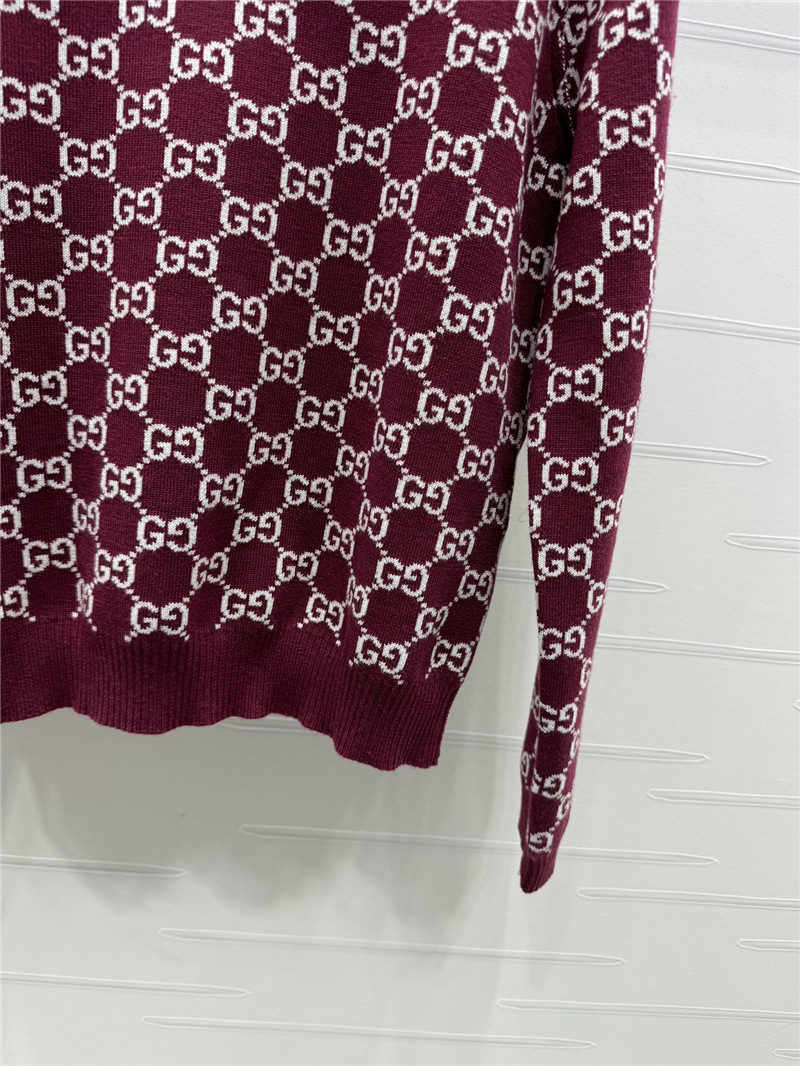 Gvc*1 reversible gg wool sweater bordeaux