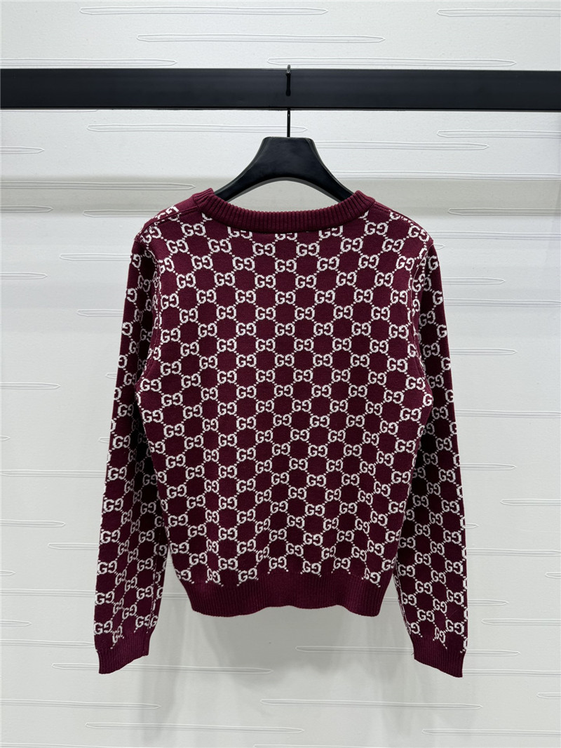 Gvc*1 reversible gg wool sweater bordeaux