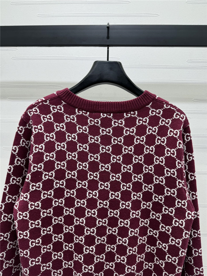 Gvc*1 reversible gg wool cardigan bordeaux