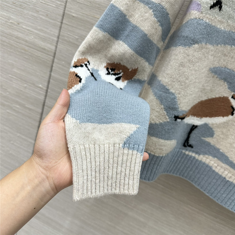 Ch**el seagull intarsia cashmere sweater