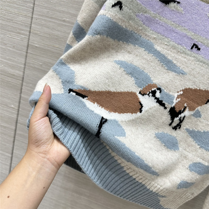 Ch**el seagull intarsia cashmere sweater