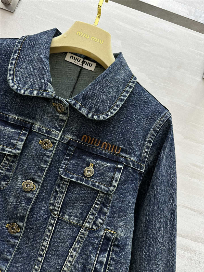 M1um1u retro denim short jacket