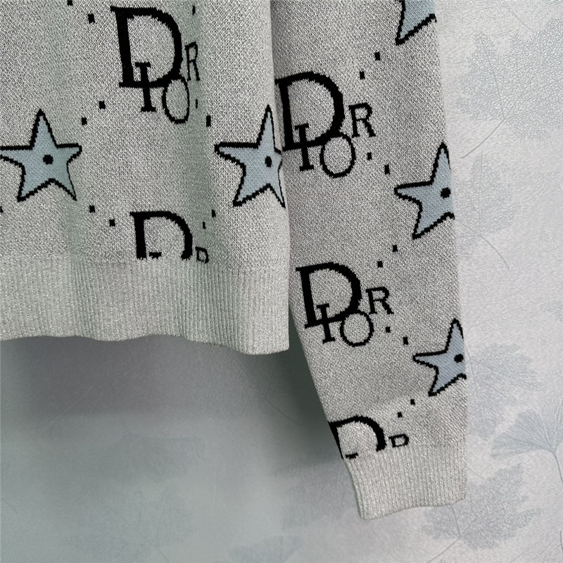 D10r oblique blend silk sweater grey