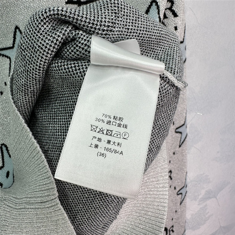 D10r oblique blend silk sweater grey