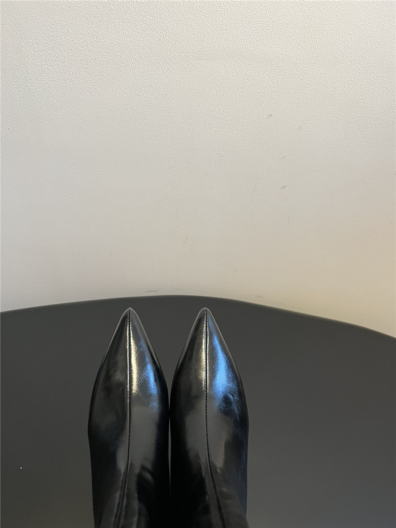Jil Sander Black Calfskin Heel Boots