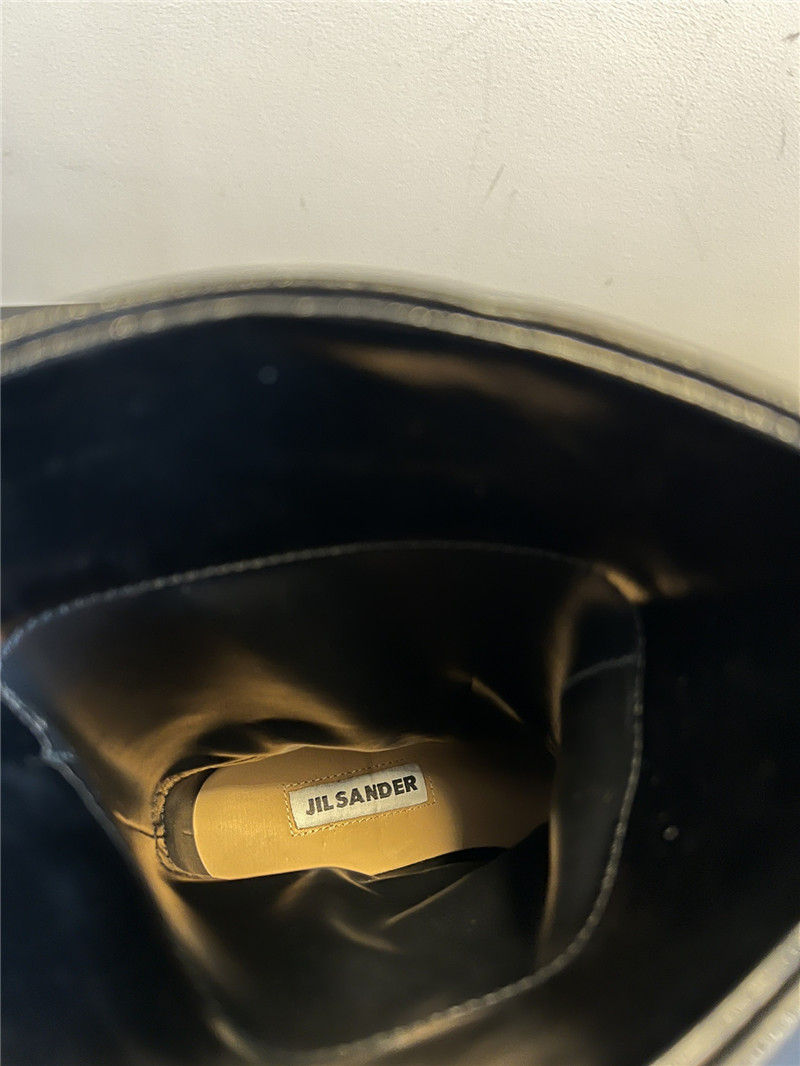 Jil Sander Black Calfskin Heel Boots