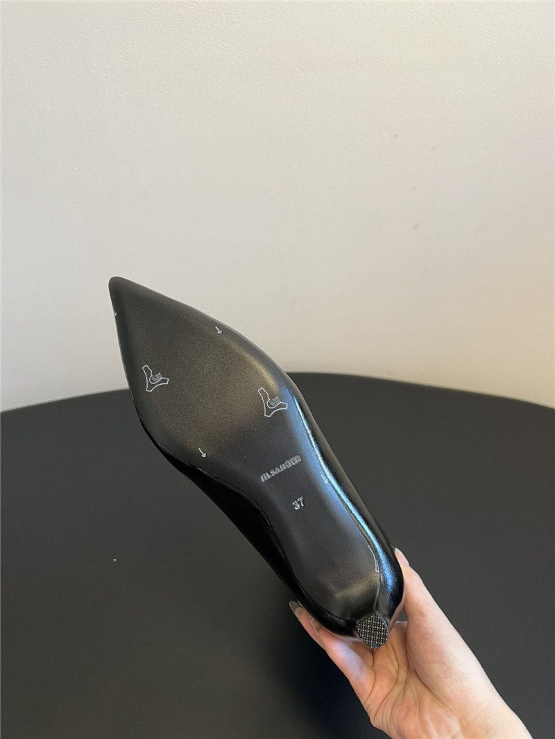 Jil Sander Black Calfskin Heel Boots