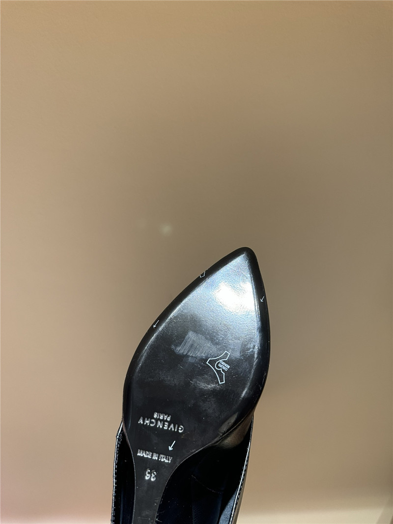 Givenchy Shark Lock Leather Knee-High Boots