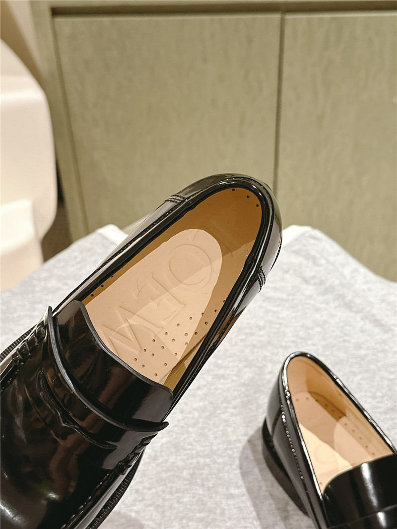 L0ew* campo loafer in black brushed calfskin