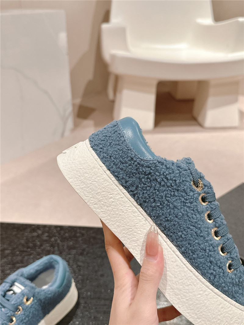 Ch**el wool low top sneakers blue