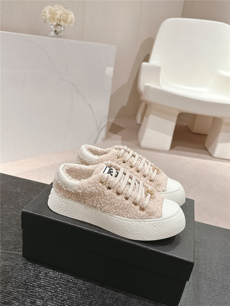 Ch**el wool low top sneakers beige
