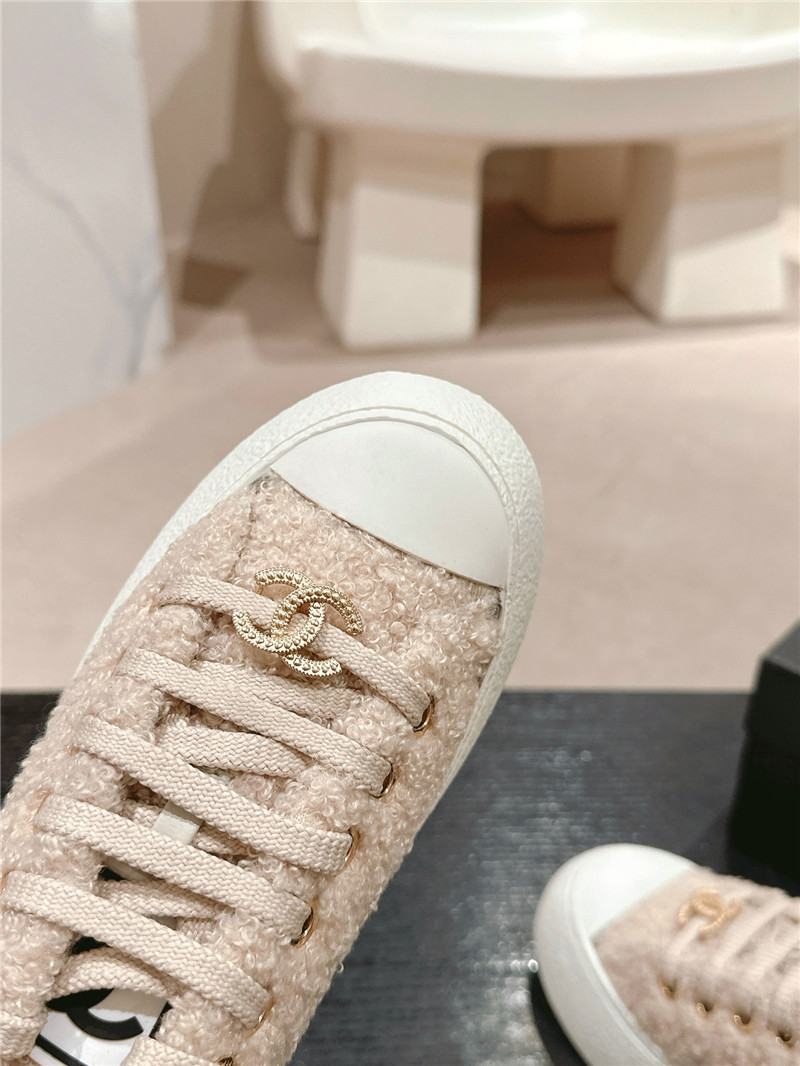Ch**el wool low top sneakers beige